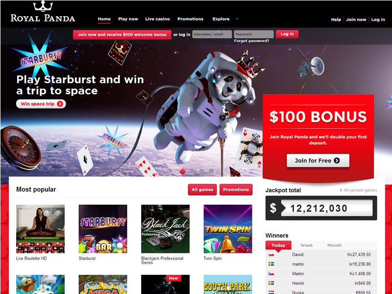 royal panda casino bonus code